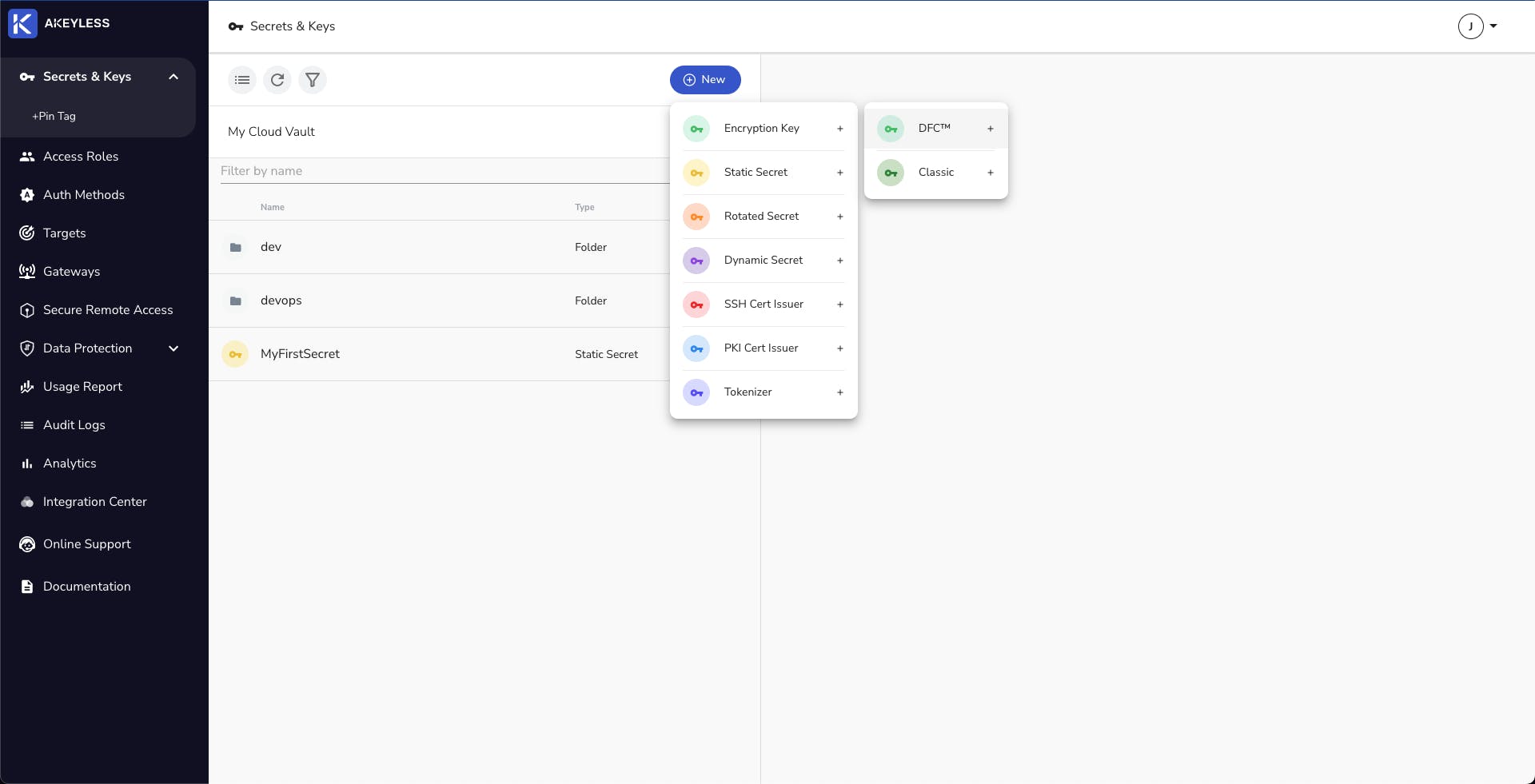 Rotate keys with Akeyless